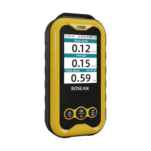 BOSEAN ガイガーカウンター 放射線測定器 水質測定器 放射線検出器 X線・β線・γ線測定 水質放射線検出器 核廃水検出器 放射能測定器 光・振動・音声アラーム 2.4インチTFT液晶ディスプレイ 0.01 usv/h-50msv/h PCデータ転送対応 Type-c充電